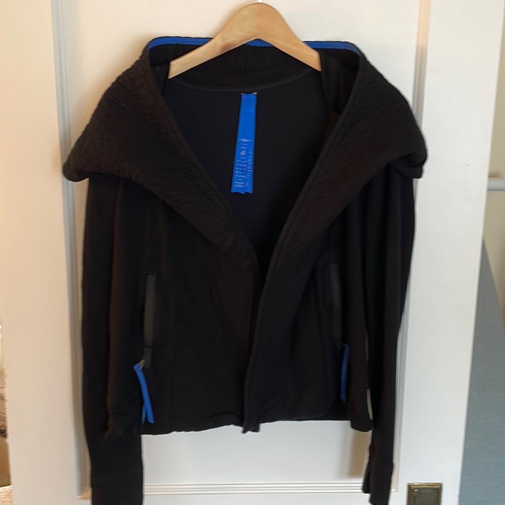Kit and Ace Black Jacket with Blue Accents
